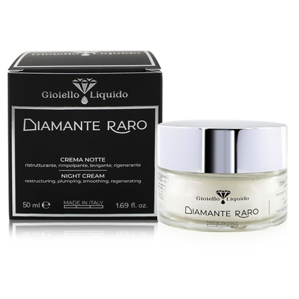 Night Face Cream with Revitalizing Anti-Wrinkle Effect Diamond Powder Caulerpa Lentillifera Betain and Cocoa Butter 50ml