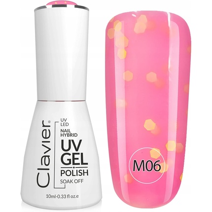 Luxury Nail Hybrid UV Gel Polish 10ml Bottle with Applicator Lasts up to 3 Weeks for UV and LED Lamps Curing 2 Minutes in UV or 30 Seconds in LED Light Device Passion Fruit