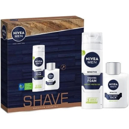 Nivea Men Sensitive Shave Kit Gift Set Shaving Foam 200ml + After Shave 100ml