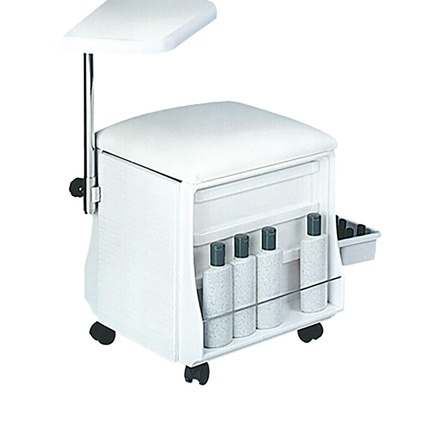 Sibel Esther Mobile Manicure Table and Stool with Hand Rest and Shelf