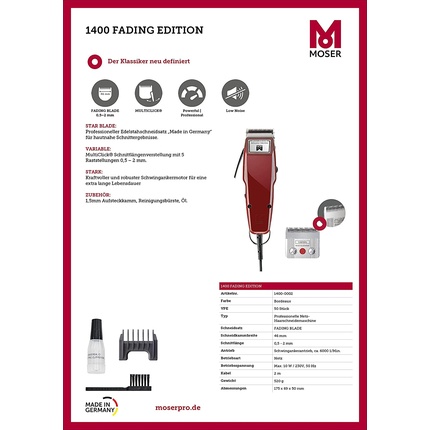 Moser ProfiLine 1400 Fading Edition Bordeaux