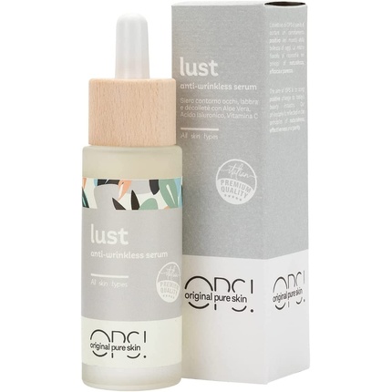 OPS! Lust Anti-Wrinkle Face Serum with Hyaluronic Acid, Vitamin C, and Aloe Vera for Eyes, Lips, and Décolleté 30ml