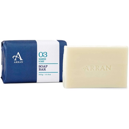 Arran Sense of Scotland Soap & Sage Triple Milled Solid Plant Oil 300g - Refreshing and Bright with Natural Mineral-Rich Sea Salt Seaweed and Sage
