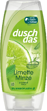 Duschdas Shower Gel Lime Mint - 225 Ml With Fresh Energy Fragrance