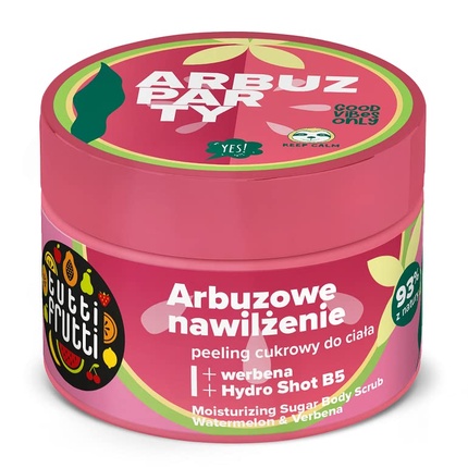 TUTTI FRUTTI Moisturizing Body Sugar Scrub Watermelon and Verbena + Hydro Shot B5 300g