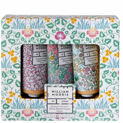 William Morris At Home Bergamot & Vetiver Hand Cream 3 x 30ml Golden Lily - Pack of 3