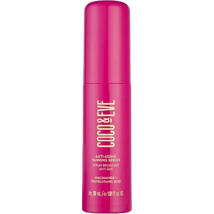 Coco & Eve Anti-Aging Tanning Serum Face Tanner with Skincare Actives