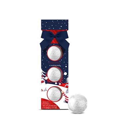 Gift Set of Fizzy Bath Bombs Cocoa & Vanilla 3 x 100 g