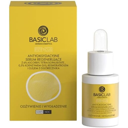 Basiclab Antioxidant Regenerating Serum Nutrition and Smoothing 30ml Organic Face Serum Natural Cosmetics