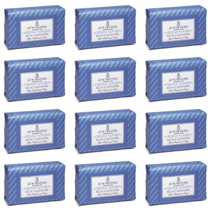 Atkinsons Blue Lavender Solid Body Soap for Cleansing and Moisturizing - Pack of 12