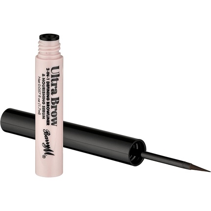 Barry M Ultra Brow 2-in-1 Defining Browliner and Nourishing Serum Dark Brown Tone