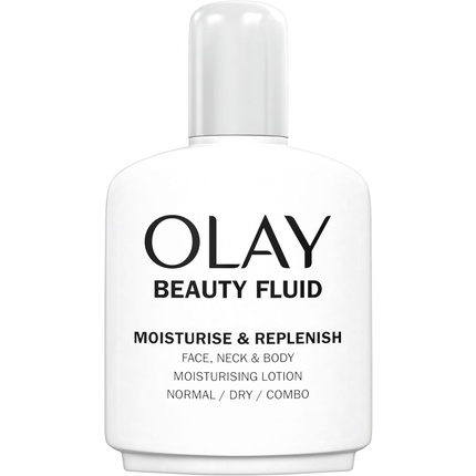 Olay Beauty Fluid Moisturize & Replenish Face, Neck and Body Lotion for Silky Skin
