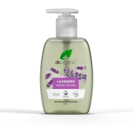 Dr Organic Lavender Hand Wash Cleansing Natural Vegan Cruelty-Free Paraben & SLS-Free Recycled & Recyclable Organic 200ml