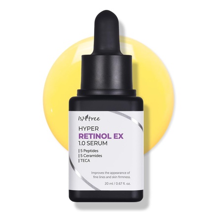ISNTREE Hyper Retinol EX 1.0 Serum 20ml with 5 Peptides and 5 Ceramides Helps Reduce Fine Lines