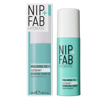Nip + Fab Hyaluronic Fix Extreme4 2% Serum 50ml Face Serum for Balanced and Moisturized Skin Anti-Aging Moisturizing Plumping Skincare