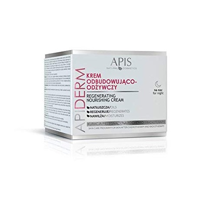 APIS APIDERM Rebuilding Night Face Cream with Extracts of Tara Tree, Oats, Flax, Aloe, Vitamins A and E, D-Panthenol and Allantoin 50ml