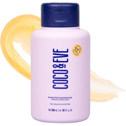 Coco & Eve Glow Figure Smoothie Shower Gel Tropical Mango Scent Moisturizing Body Wash with Coconut Water and Aloe Vera 10.1 fl oz 300ml