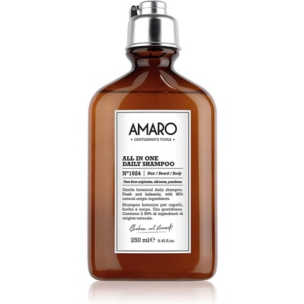 Farmavita Amaro All In One Daily Shampoo N1924 Hair-Beard-Body 250ml