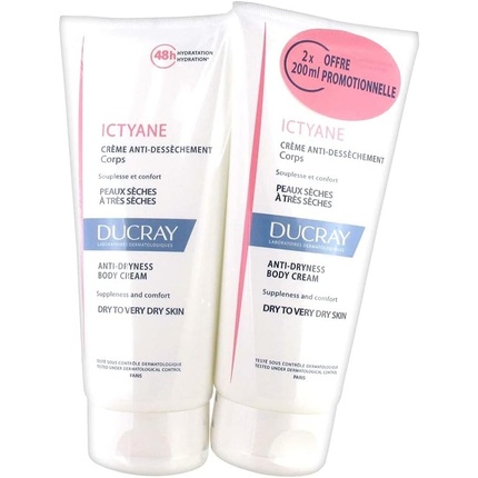 Ducray Ictyane Emollient Nutritive Cream for Face and Body 200ml