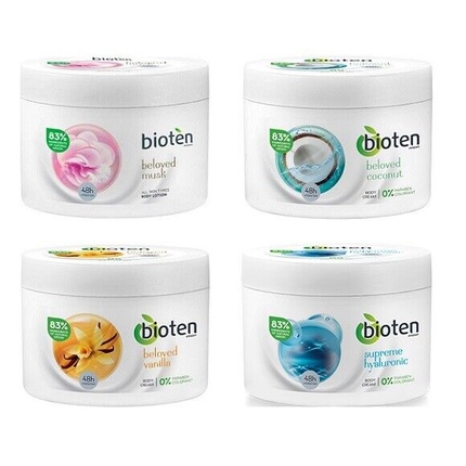 Bioten Coconut Hyaluronic Musk Vanilla Body Cream Repairs & Hydrates Skin 250ml