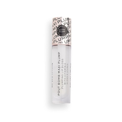 Makeup Revolution Pout Bomb Maxi Plump Lip Gloss Lip Plumper Gloss with Vitamin E Glaze
