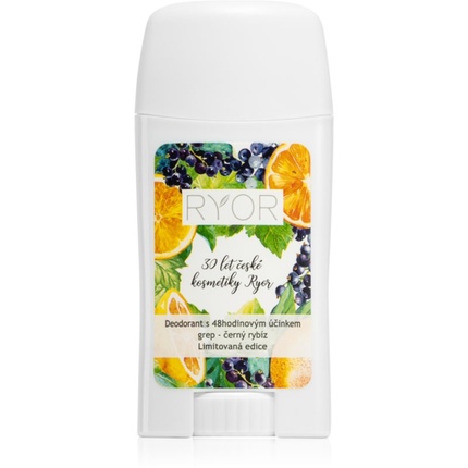 RYOR Grapefruit & Black Currant Deodorant - 48 hours effect, 50g