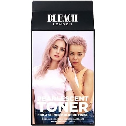 BLEACH LONDON Pearlescent Toner Kit Neutralize Yellows Color Depositing Formula for a Pearly Blonde Finish or Cool Base Vegan Cruelty Free Ammonia Free