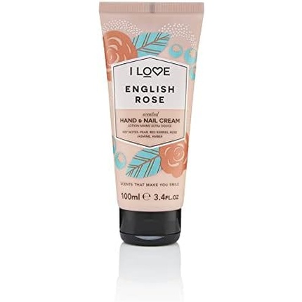 I Love Signature English Rose Rejuvenating Hand and Nail Cream with Shea Butter and Organic Coconut Oil 100ml