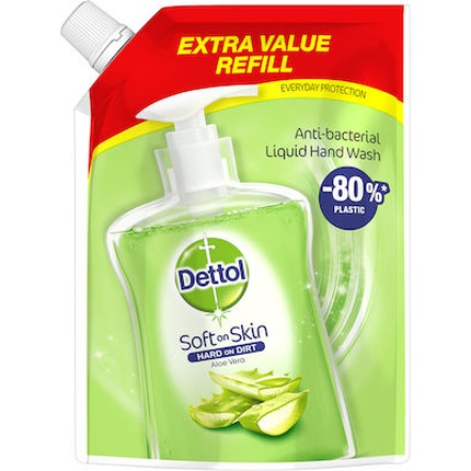 Dettol Refill Aloe Vera Antibacterial Liquid Soap Refill In Pouch 500ml