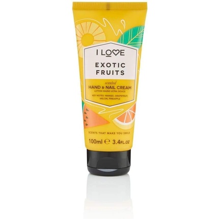 I Love Signature Exotic Fruits Rejuvenating Hand and Nail Cream with Shea Butter and Organic Coconut Oil 100ml