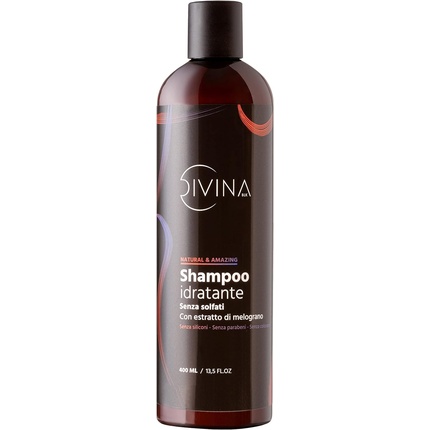 Moisturizing Shampoo for Afro Natural & Amazing Hair by Divina Blk with Pomegranate Extracts 400ml