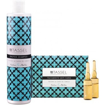 Eurostil Anti-Hair Loss Shampoo 400ml with Anti-Hair Loss Ampoules 12 Units