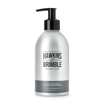 Hawkins & Brimble Beard Shampoo Eco Refillable 10.1 fl oz (300ml) For Men Naturally Fragranced