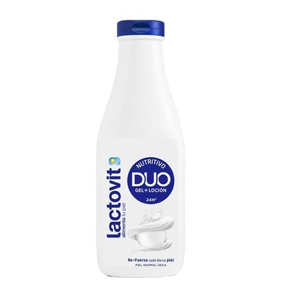Lactovit Nutritive Gel + Lotion DUO with 50% Moisturizing Lotion for Normal and Dry Skin 600ml