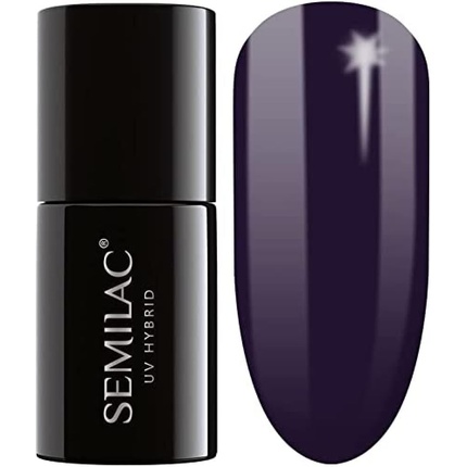 Semilac 100 UV Hybrid Nail Polish Black Purple 7ml
