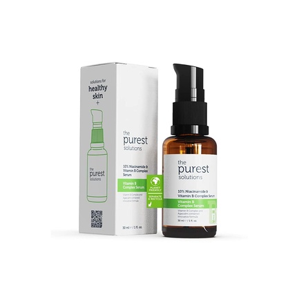The Purest Solutions Vitamin B Complex Serum with Niacinamide 10% - Anti-Sensitizing, Anti-Redness, Skin Regenerating - Vegan, Cruelty-Free, Environmentally Friendly 30ml