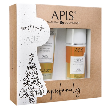 Apisset Christmas Set Honey Wealth Body Nectar 200ml And Regenerating Cream With Bee Milk 100ml