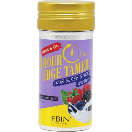 EBIN NEW YORK 24 Hour Edge Tamer Hair Sleek Stick Extreme Firm Hold 2.7 oz Wild Berry - Sleek & Go No Flaking and White Residue