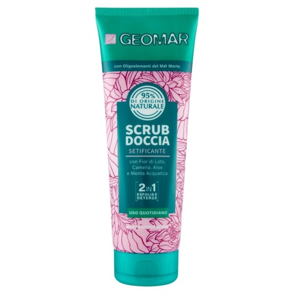 GEOMAR Duschpeeling Silky 2 in 1 Peeling and Cleanser 95% Natural Origin Vegan Formula Dermatologically Tested Made in Italy 250ml