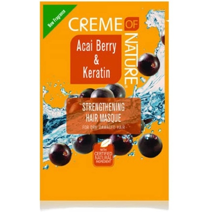 Crème Of Nature Acai Berry and Keratin Strengthening Hair Masque 1.75oz 51g