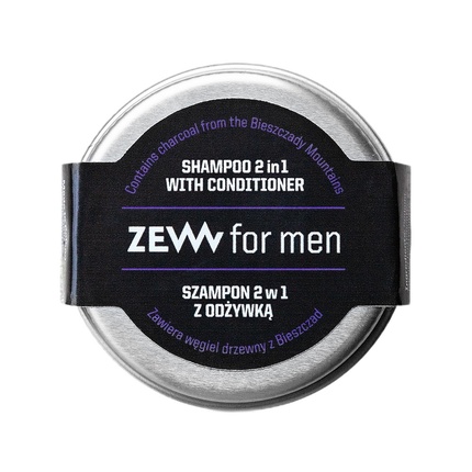 Zew For Men 2 In 1 Shampoo With Conditioner And Charcoal From Bieszczady 15ml