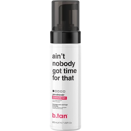 b.tan Pre-Shower Fake Tan Fast Sunless Tanner Mousse 200ml