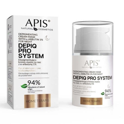 APIS Depiq Pro System Depigmenting Cream Mask with Alpha-Arbutin 1% for Night 50ml