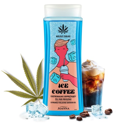 Joanna Extremely Refreshing Shower Gel Moisturizing Shower Gel Aromatic Ice Coffee Scent Gentle on Skin with Hemp Extract 300ml