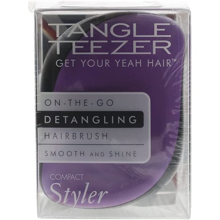 Tangle Teezer Compact Styler Detangling Hairbrush Black Violet