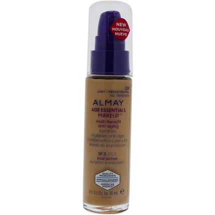 Almay Age Essentials Makeup Foundation Light/Medium Neutral 130