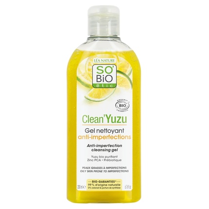 So'Bio Étic Clean'Yuzu Cleansing Gel for Skin Imperfections Organic 200ml