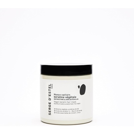 SERGE D'ESTEL PARIS Keratin Hair Mask 250g Brazilian Smoothing Hair Fiber Mask 100% Vegan