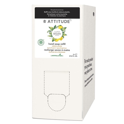 ATTITUDE Liquid Hand Soap Refill Lemon Leaves 67.6 Fl Oz