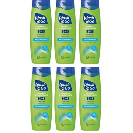 Wash & Go 2 in 1 Anti-Dandruff Shampoo and Conditioner 400ml